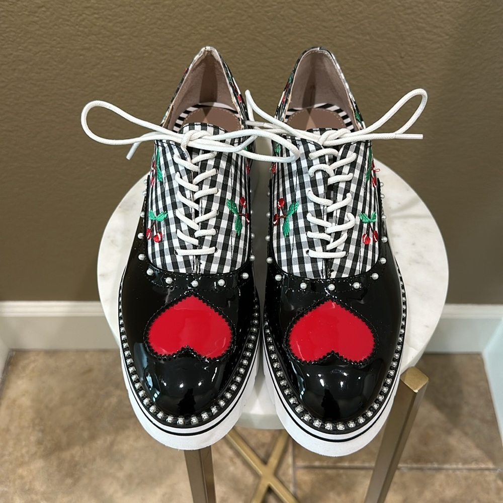 NWT Betsey Johnson cherry Loafers